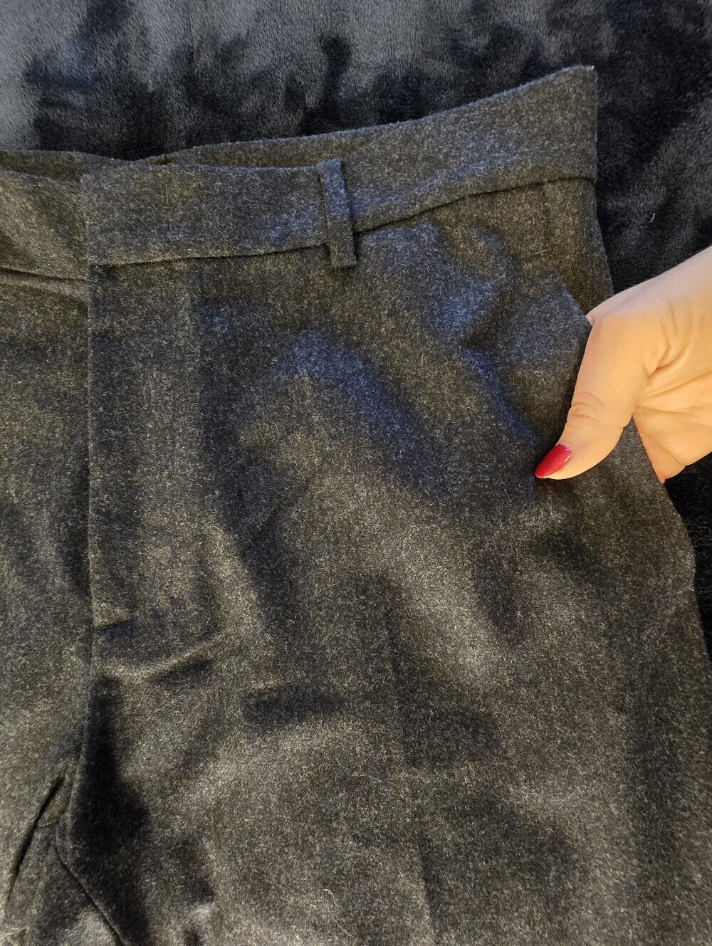 COS Womens Charcoal Tailored Dress Pants Classic Workwear Wool And Cashmere - Picture 11 of 14